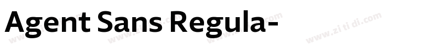 Agent Sans Regula字体转换